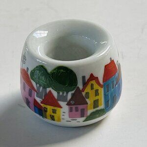 Vintage Funny Design Floral Mini Candle Holder 580 West Germany Dollhouse 1 inch